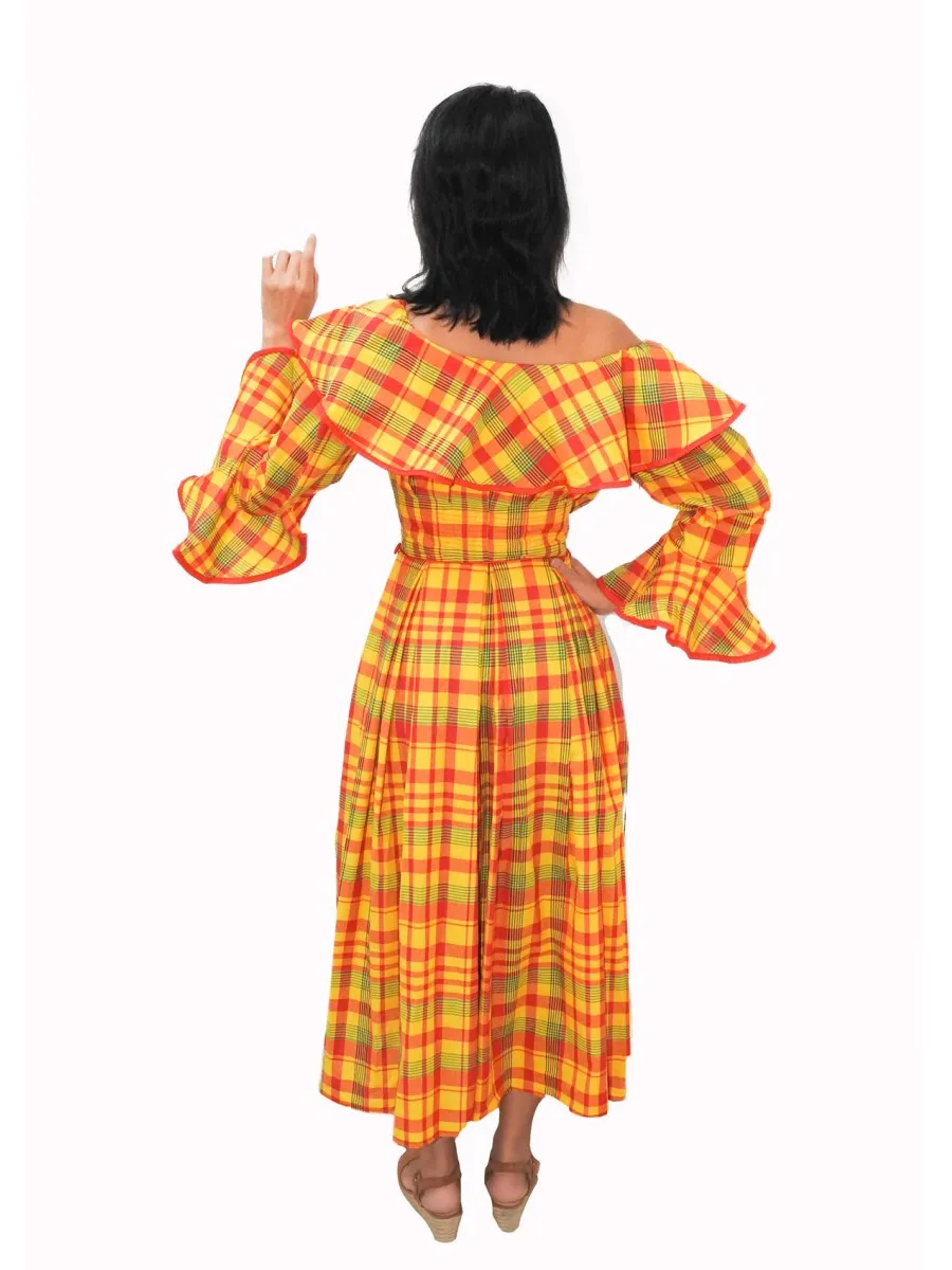 Robe Madras Poética Hibiscus
